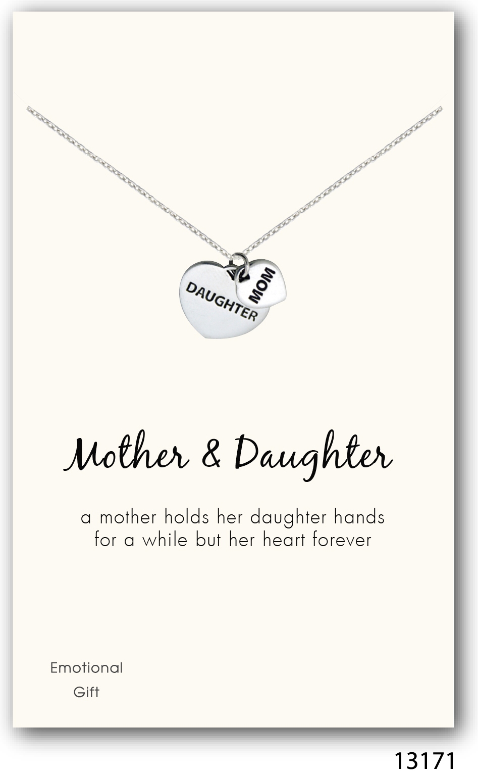 Daughter&Mother silver pendant